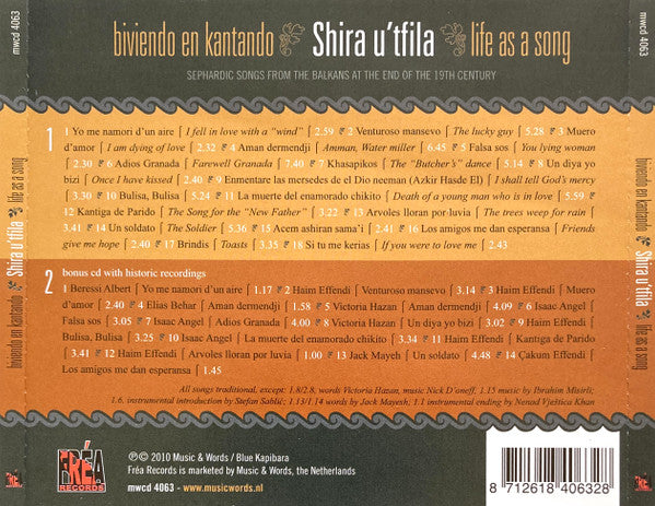 Shira U'Tfila : Biviendo en Kantando (2xCD, Album)