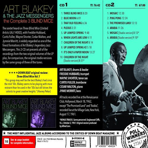 Art Blakey & The Jazz Messengers : The Complete 3 Blind Mice (2xCD, Comp, RE, RM)
