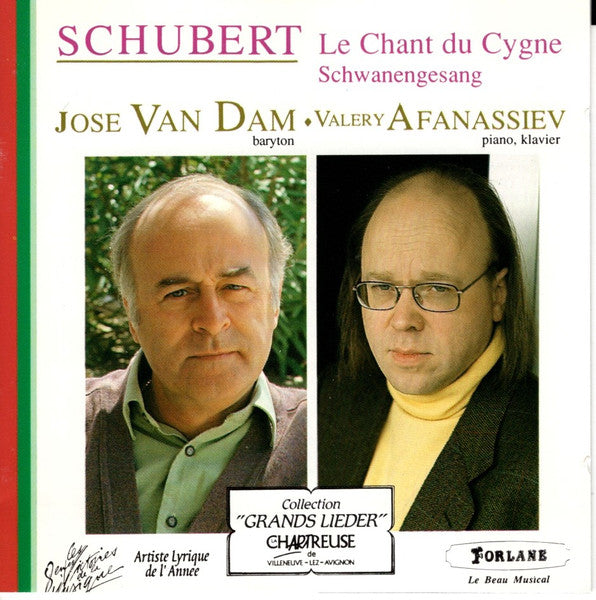 José van Dam, Valery Afanassiev : Schubert Schwanengesang (CD)