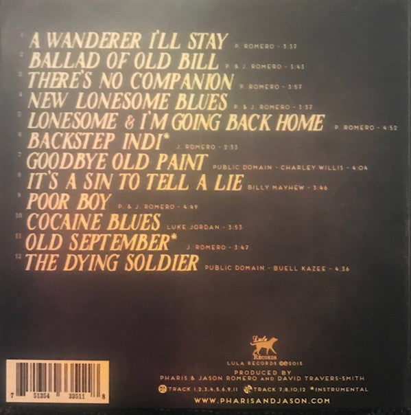 Pharis & Jason Romero : A Wanderer I'll Stay (CD, Album)
