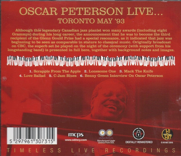 Oscar Peterson : Live...Toronto May '93 (CD, Album, Unofficial)