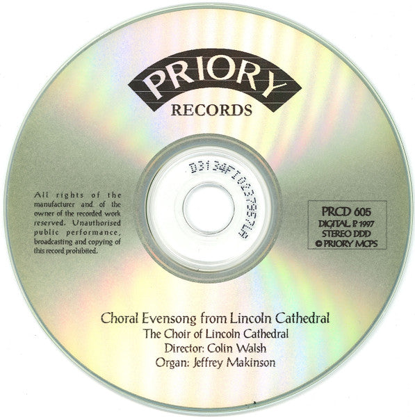 Lincoln Cathedral Choir Directed By Colin Walsh : Choral Evensong From Lincoln Cathedral (CD, Album)