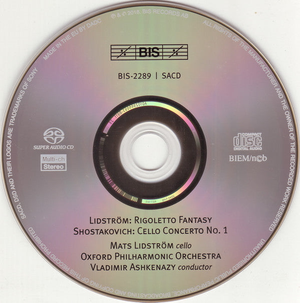 Mats Lidström / Dmitri Shostakovich, Mats Lidström, Oxford Philharmonic Orchestra ∙ Vladimir Ashkenazy : Rigoletto Fantasy / Cello Concerto No. 1 (SACD, Hybrid, Multichannel, Album)
