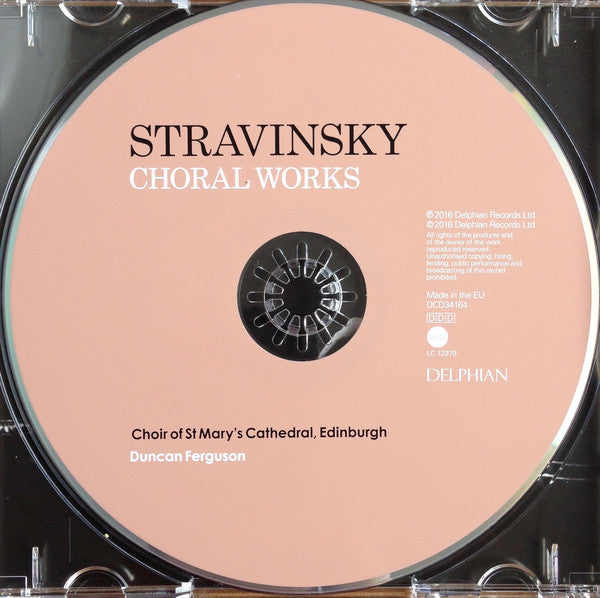 Igor Stravinsky, Ruby Hughes, Nicholas Mulroy, Choir Of St. Mary's Cathedral, Edinburgh, Scottish Chamber Orchestra Wind Soloists, Duncan Ferguson (3) : Choral Works Mass / Cantata (CD, Album)