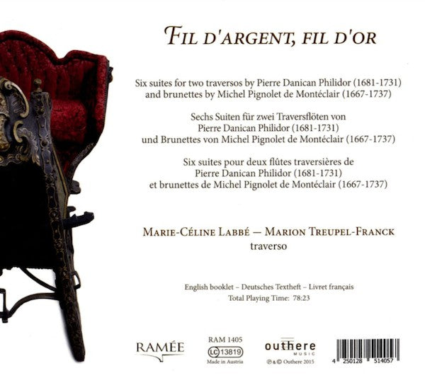 Pierre Philidor, Michel Pignolet de Montéclair, Marie-Céline Labbé, Marion Treupel-Frank : Fil D'argent, Fil D'or (CD, Album)