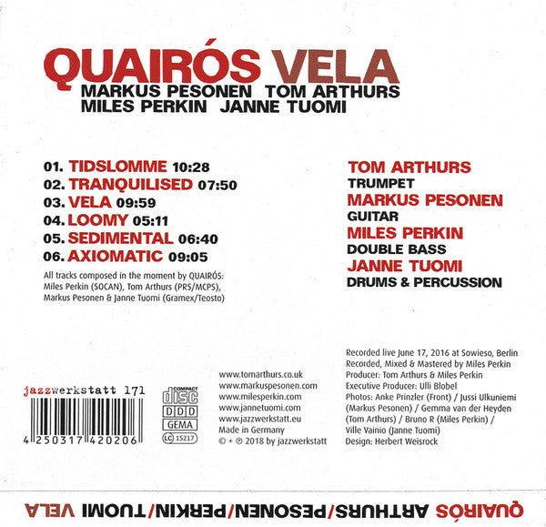 Quairós : Vela (CD, Album)