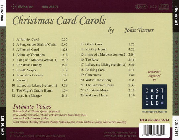 John Turner (5), Intimate Voices (2) Directed By Christopher Stokes : Christmas Card Carols (CD, Album)