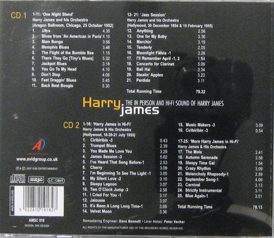 Harry James (2), Harry James And His Orchestra : The In Person And Hi-Fi Sound Of Harry James (2xCD, Comp, RM)