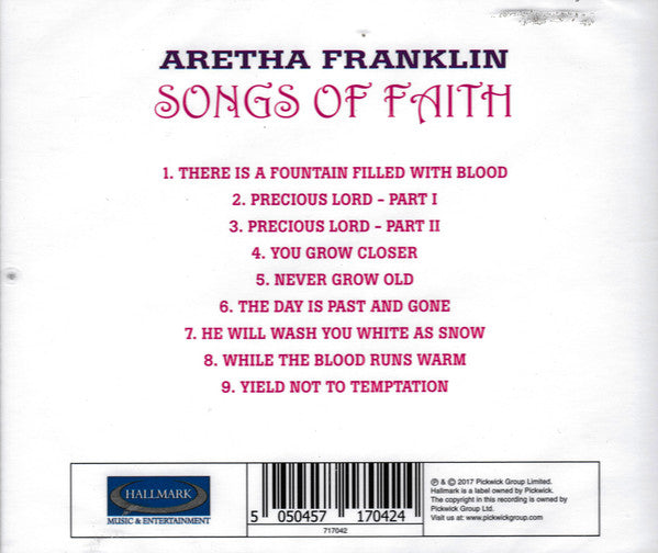 Aretha Franklin : Songs Of Faith (CD, Album, RE)