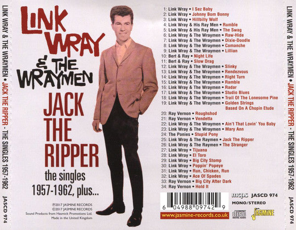 Link Wray & The Wraymen* : Jack The Ripper - The Singles 1957-1962 Plus... (CD, Comp)