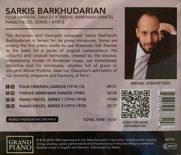 Sarkis Barkhudarian – Mikael Ayrapetyan : Four Oriental Dances / Twelve Armenian Dances / Piano Pieces, Series 1 And 2 (CD)