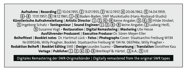 Südwestfunkorchester Baden-Baden, Hans Rosbaud, Carl Maria von Weber, Felix Mendelssohn-Bartholdy : Hans Rosbaud Conducts Weber, Mendelssohn (CD, Album, Mono, RM)