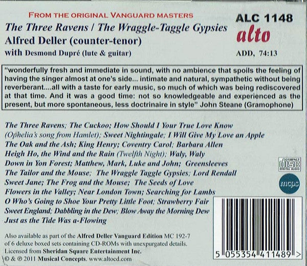 Alfred Deller : Folksongs (CD, Album, RE)