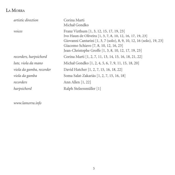 La Morra, Corina Marti, Michał Gondko : The Lion's Ear (CD)