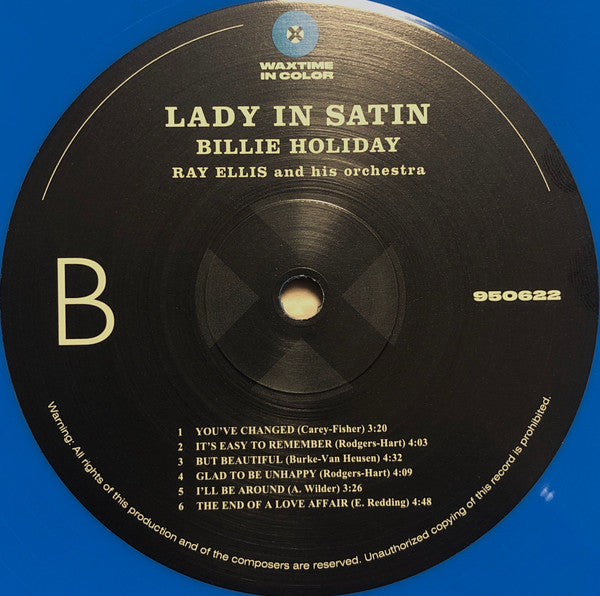 Billie Holiday With Ray Ellis And His Orchestra : Lady In Satin (LP, Album, Ltd, RE, RM, Blu)