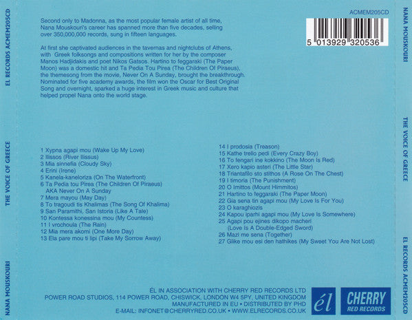 Nana Mouskouri : The Voice Of Greece (CD, Comp, RM)