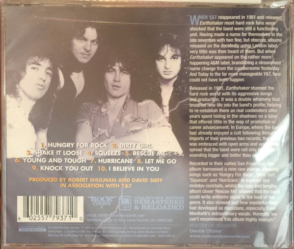 Y & T : Earthshaker (CD, Album, RE, RM)