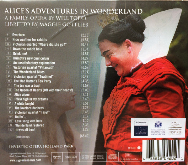 Will Todd - Opera Holland Park : Alice's Adventures In Wonderland (CD, Album)