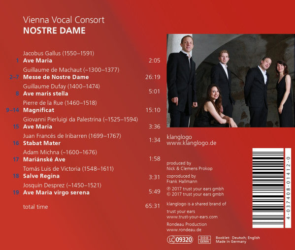 Vienna Vocal Consort, Guillaume de Machaut : Nostre Dame (CD, Album)