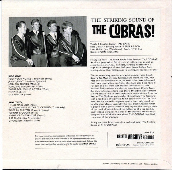 The Cobras (12) : The Striking Sound Of the Cobras! (CD, Album)