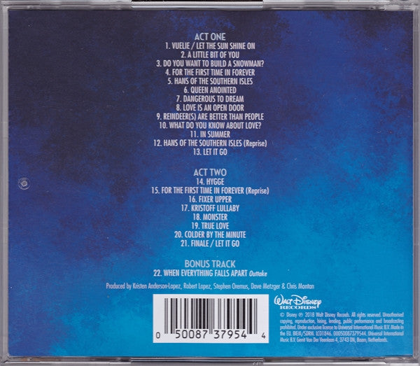 Kristen Anderson-Lopez & Robert Lopez, Jennifer Lee (15) : Frozen: The Broadway Musical (Original Broadway Cast Recording) (CD, Album)