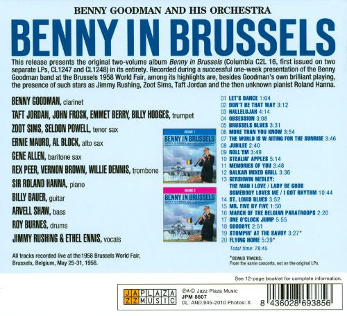Benny Goodman And His Orchestra Featuring Jimmy Rushing : Benny In Brussels (CD, Album, RE, wit)