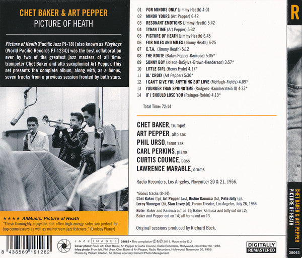 Chet Baker & Art Pepper : Picture of Heath (CD, Album, Ltd, RE, RM, Dig)