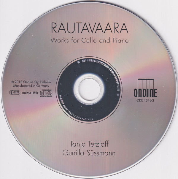 Einojuhani Rautavaara, Tanja Tetzlaff, Gunilla Süssmann : Works For Cello And Piano (CD, Album)