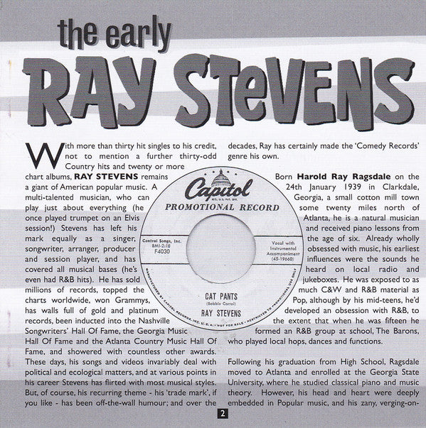 Ray Stevens : Ahab, Jeremiah, Sgt Preston And More ... The Early Ray Stevens (CD, Comp, Mono)