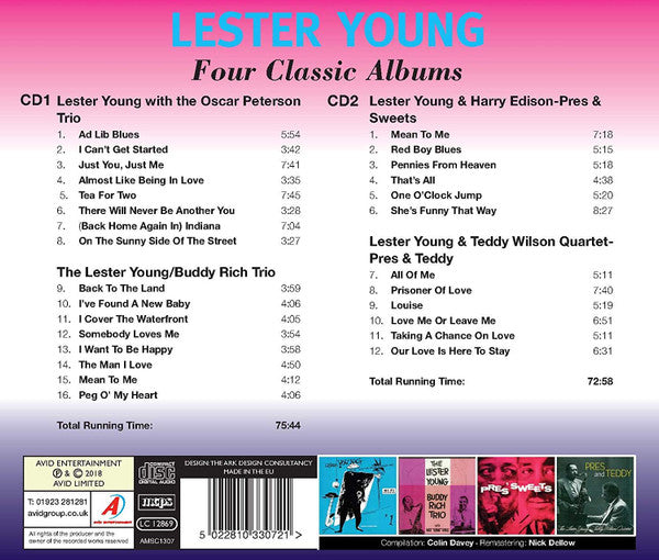 Lester Young : Four Classic Albums (2xCD, Comp, RM)