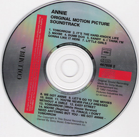 Various : Annie - Original Motion Picture Soundtrack (CD, Album, RE)