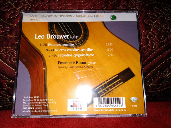 Emanuele Buono, Leo Brouwer : Estudios Sencillos, Nuevo Estudios Sencillos, Preludios Epigramáticos (CD, Album)