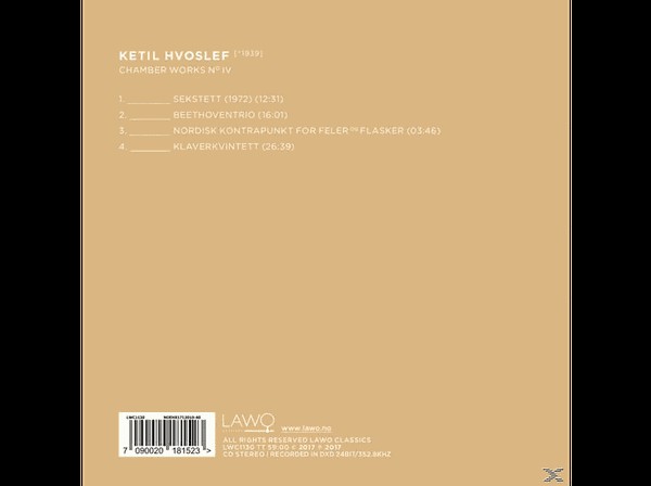 Ketil Hvoslef : Chamber Music No IV (CD, Album)