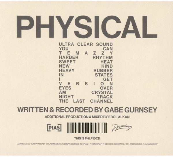 Gabriel Gurnsey : Physical (CD, Album)
