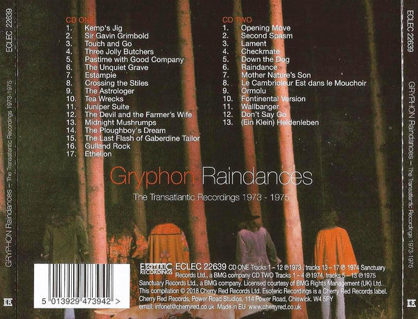 Gryphon : Raindances – The Transatlantic Recordings 1973 - 1975 (2xCD, Album, Comp, RM)