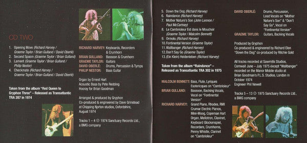 Gryphon : Raindances – The Transatlantic Recordings 1973 - 1975 (2xCD, Album, Comp, RM)