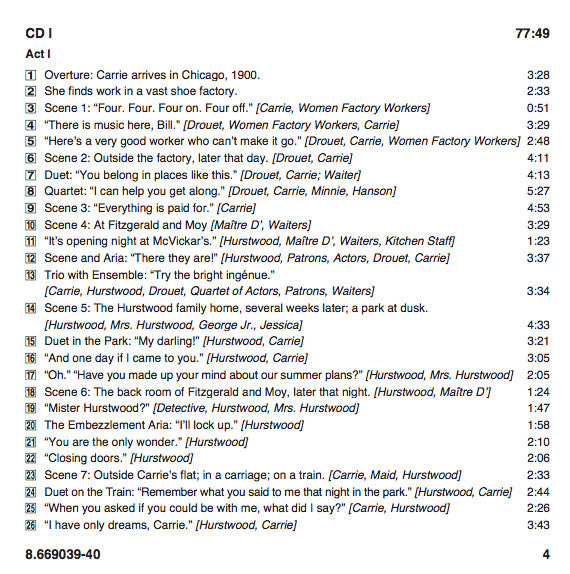 Robert Aldridge, Adriana Zabala, Keith Phares, Matt Morgan (10), Alisa Jordheim, Stephen Cunningham (3), Florentine Opera Chorus, Florentine Opera Company, Milwaukee Symphony Orchestra, William Boggs : Sister Carrie (2xCD, Album)
