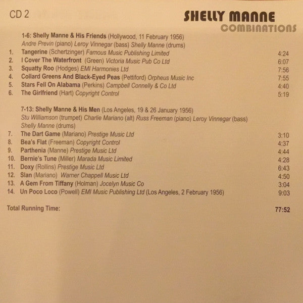 Shelly Manne : Combinations (2xCD, Comp, Mono)