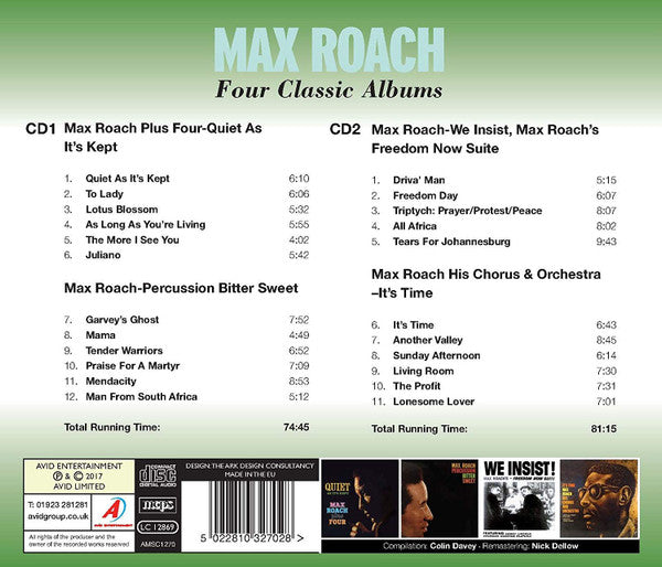 Max Roach : Four Classic Albums (2xCD, Comp, RM)