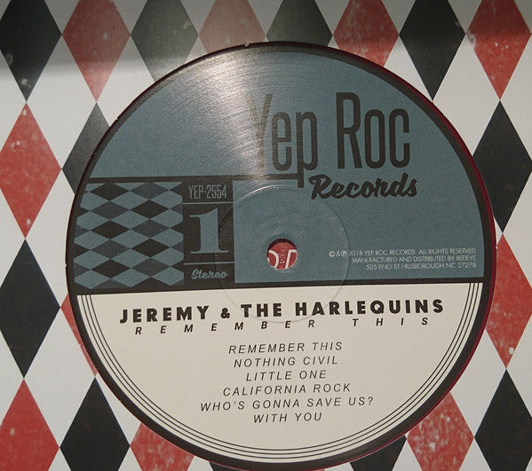 Jeremy And The Harlequins : Remember This (LP, Album, Ltd, Che)