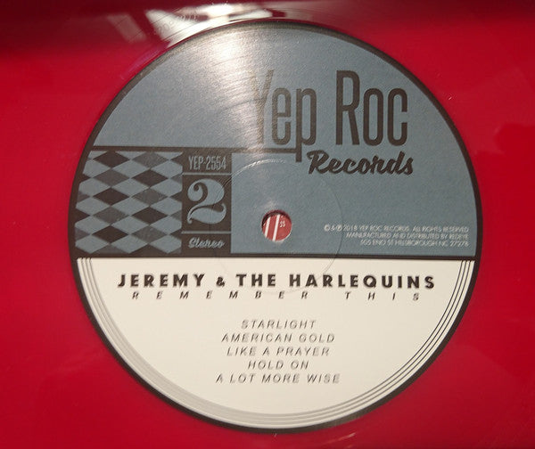 Jeremy And The Harlequins : Remember This (LP, Album, Ltd, Che)