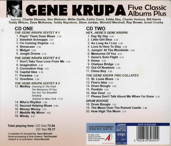 Gene Krupa : Five Classic Albums Plus (2xCD, Comp, RM)