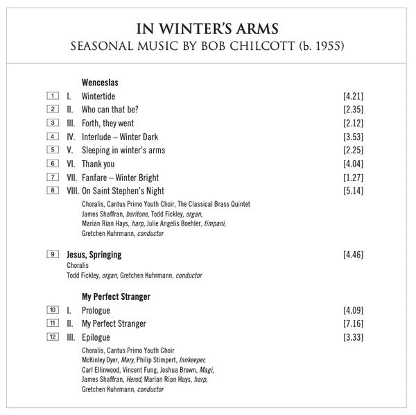 Robert Chilcott, Choralis (2), Gretchen Kuhrmann : In Winter's Arms: Seasonal Music By Bob Chilcott (CD, Album)