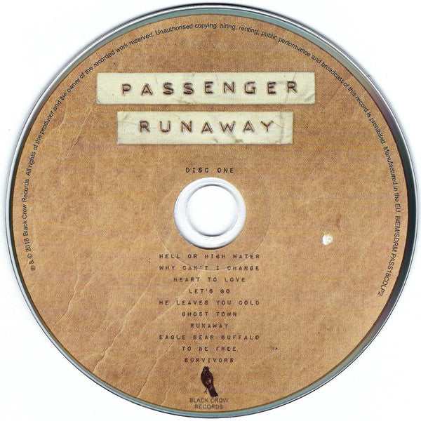 Passenger (10) : Runaway (2xCD, Album, Dlx)