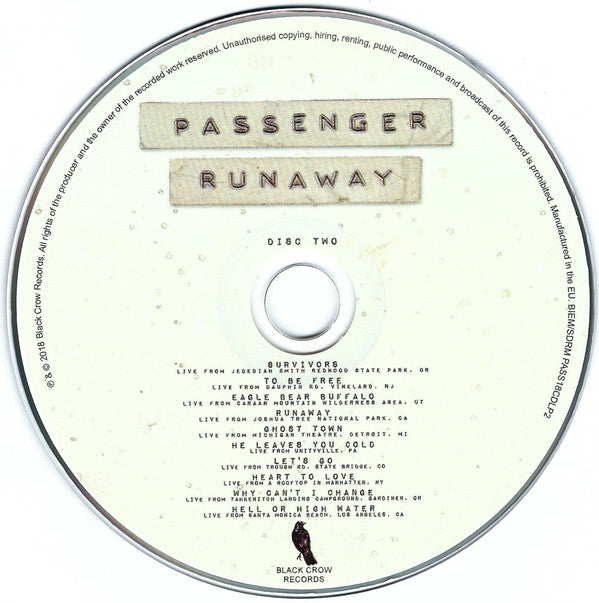 Passenger (10) : Runaway (2xCD, Album, Dlx)