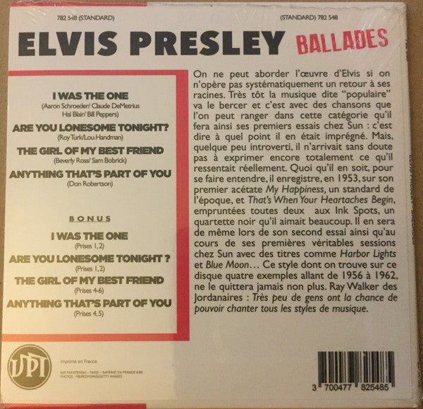 Elvis Presley : Ballades (CD, Comp)