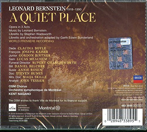 Leonard Bernstein, Orchestre Symphonique De Montréal, Kent Nagano : A Quiet Place (2xCD, Album)