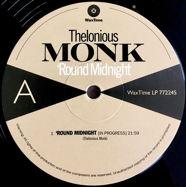 Thelonious Monk : 'Round Midnight (LP, Comp, Mono, Ltd, RM, 180)