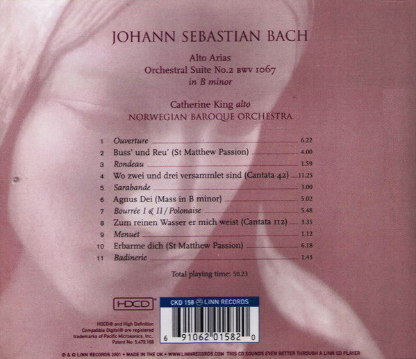 Johann Sebastian Bach, Catherine King, Norsk Barokkorkester : Alto Arias (HDCD)