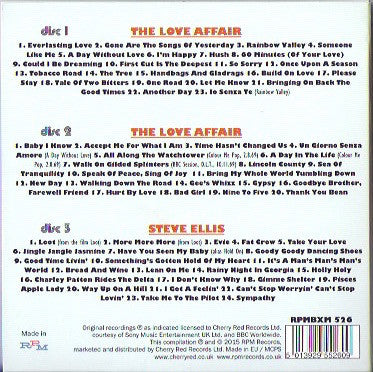 The Love Affair, Steve Ellis : Time Hasn't Changed Us : The Complete CBS Recordings 1967-1971 (3xCD, Album, Comp, RM)